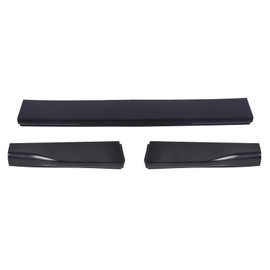 IKON MOTORSPORTS, Tailgate Protector Compatible with 2008-2016 Ford F250 F350 F450 Super Duty with Flex Step Tailgate, PP Matte Black Tailgate Cover Moulding Cap Trim Protector 3PCS