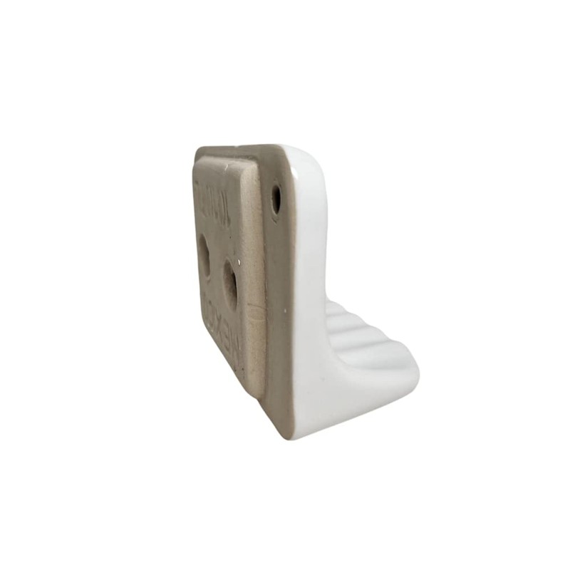 Tenedos White Glazed Ceramic Soap Dish Holder for Bathroom Wall