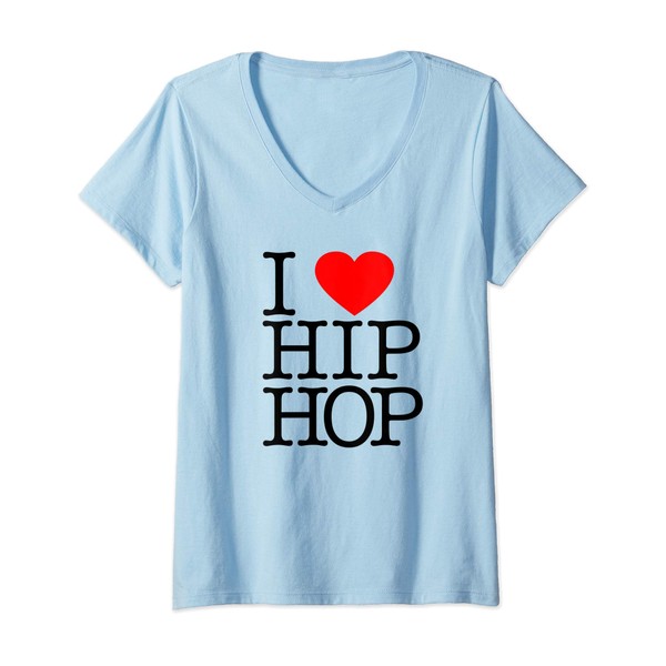 Womens I Love Hip Hop (Heart) - Rap and Hip