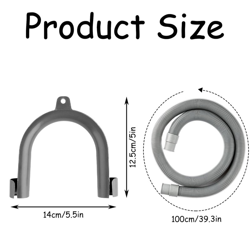 Rumyve Washing Machine Drain Hose Extension Kits,1m Long Drain Hose