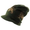 NY Lion Dread Knit Beanie Visor (Olive)