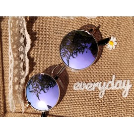 Joopin Men's Sunglasses, Polarized, Round, UV Cut Protection of UV400, Lightweight, Durable, Retro, Fashion, Classic Design, With Case, For Traveling, Outing, Fishing, Driving, Climbing, Black