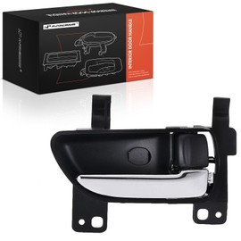 A-Premium Front or Rear Passenger Side Interior Door Handle Compatible with Scion FR-S 2013-2016 & Subaru BRZ 2013-2020 & Toyota 86 2017-2020, Black Knob & Chrome Lever, Replace# SU003-01564