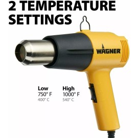 Wagner Spraytech Wagner 0503008 HT1000 Heat Gun 2 Temp Settings 750ᵒF & 1000ᵒF