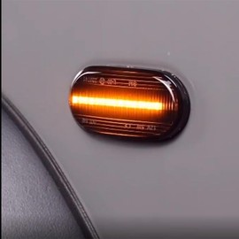 HAGEZA 2PCS Led Dynamic Side Marker Turn Signal Indicator Repeater Light,for Suzuki Jimny 2-Door 4-Door 2019+,LED Turn Signal Light Replacement (Smoked Black)