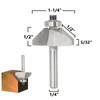 Akylin 45 Degree Chamfer Router Bits with Ball Bearing 1/4"