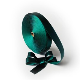 MJMP 10 Yard Velvet Ribbon Spool Premium Quality Velvet Ribbon for Christmas Decorations Ideal for Crafting and Gifting(Forest Green 5/8 Inch X 1)