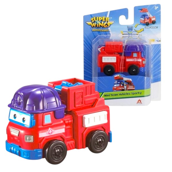 Super Wings Mini Team Vehicle Sparky Transformer Action Figures