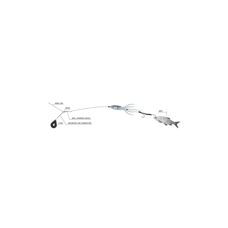 Black Cat U-float for catfish fishing, 20 g, Calamar U-float,