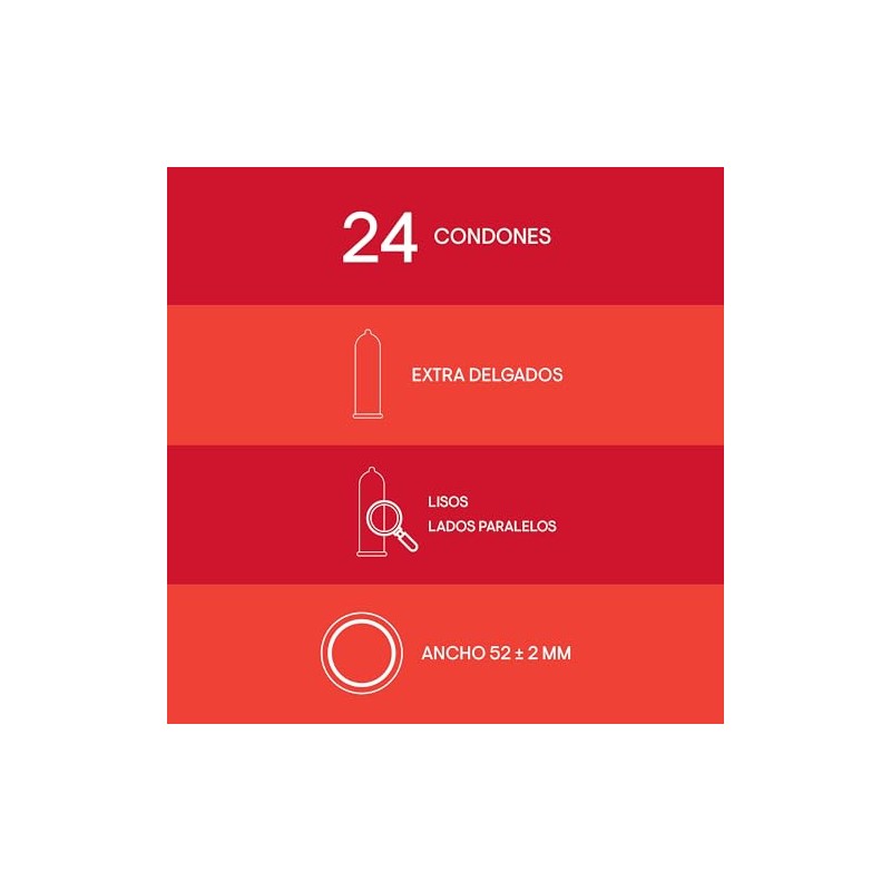 Extra Sensibles, Lata con 24 Preservativos