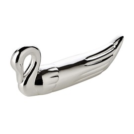 EDZARD 6er Set Messerbank Schwan, Länge 7 cm, edel versilbert, Besteckhalter für Messer, Gabel, Löffel oder Stäbchen