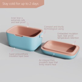 Breast Milk Cooler Travel Bag - Lightweight Hard Plastic Chiller Box for Baby Bottles & Storage Bags | 4-in-1 Insulated Cooler for Pumping Moms, Lunch, Car & Home(12QT Blue)