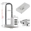 Andy's Orchids 4 Digit Combination Padlock, U-Lock Password Cabinet Lock,