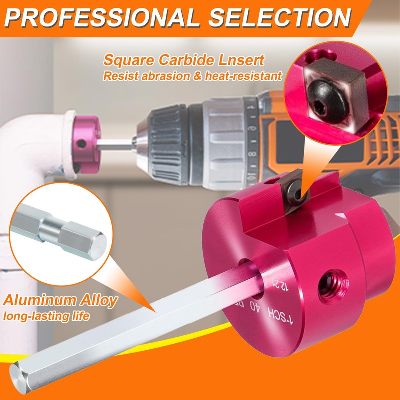 PPR100 PVC Pipe Reamer 1-Inch Aluminum Head - For Schedule