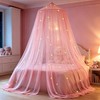 Apradas Round Girls Bed Canopy - Pink Bed Curtains for
