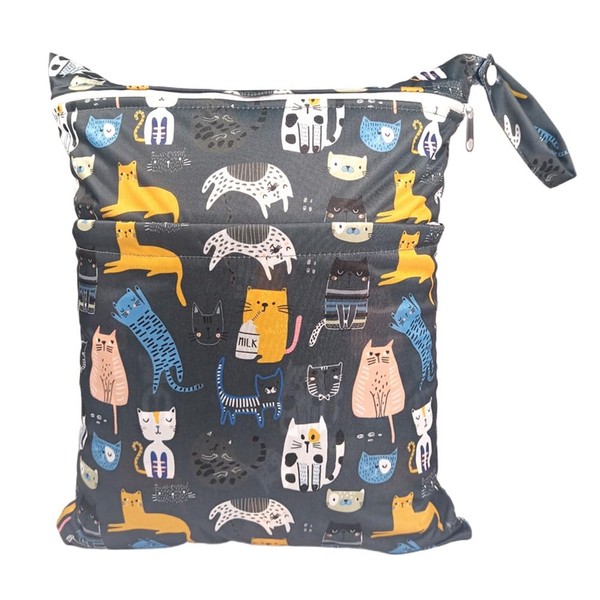 Hrlace Wetbag Nursery Nappy Bag Waterproof Cartoon Animal Print Nappies