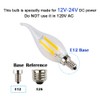 OPALRAY 12Volt DC Input LED Candelabra Bulb, 4W Dimmable with