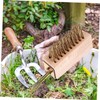 TEHAUX Steel Wire Brush Grass Removal Tool Durable Scrub Brush