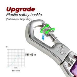 TSPRO Dog Training Leash with Sturdy Metal Buckle, 14 Inches Short Leash for Large Dogs, Comfortable Padded Handle (Leopard Print)