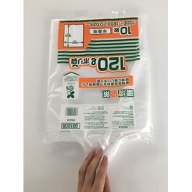 Japax GS120B Trash Bags, Translucent, Height 47.2 inches (120 cm) x Width 39.4 inches (100 cm) x Thickness 0.001 inches (0.025 mm), 22.6 gal (120 L), 10 Pieces, MAX 25