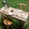FOLAI Pack of 2 Boho Cheesecloth Table Runner Table Cloth