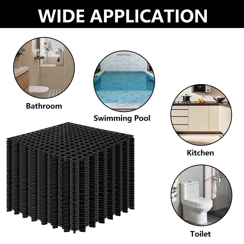 30 Pack Drainage Interlocking Tiles, 12”x12” Modular Interlocking Floor Tiles