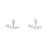 wdd Pearl stud earrings 3/4" Wide Pearl Earrings for Women