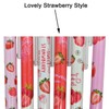Maydahui 12 PCS Strawberry Gel Pens Cute Fruit Pen Retractable