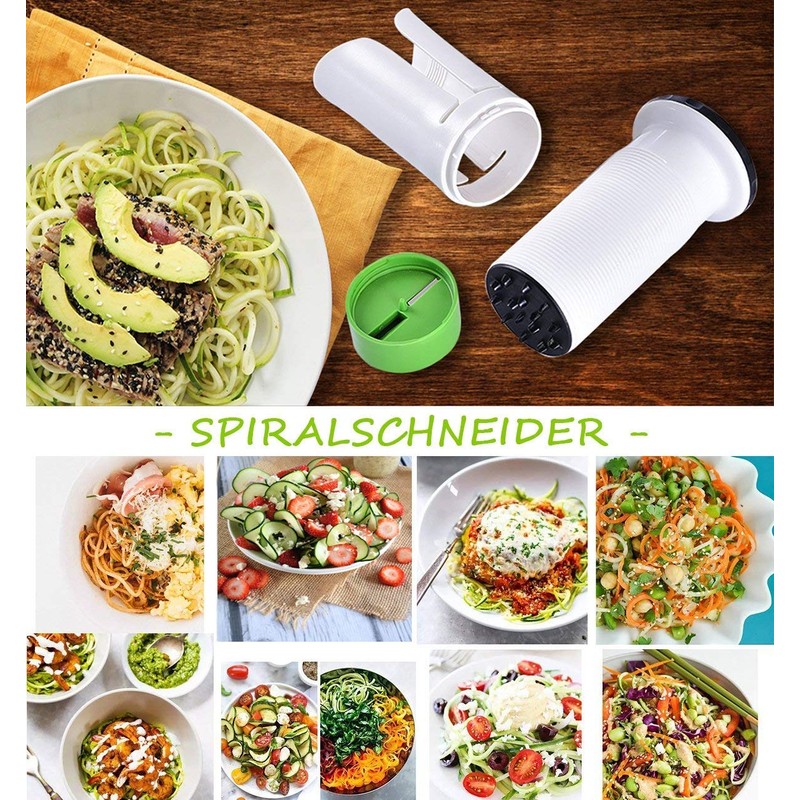 Xrten Spiral Cutter Hand for Vegetable Spaghetti 2 in 1