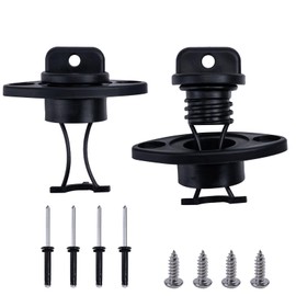 CHANGE MOORE Kayak Drain Plug Kit, Nylon Boat Drain Plug, 2 Pack Kayak Plugs with 4 Screws and 4 Blind Rivets, Drain Plug Kit Thread Bung for Canoe Boat Dinghy Kayak Boat