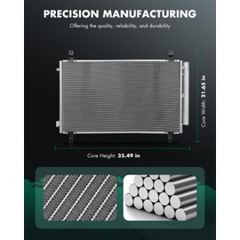 SCITOO 4277 Condenser Compatible for 2017-2020 for Acura MDX 3.0L 2014-2020 for Acura MDX 3.5L 2019-2020 for Honda Passport 3.5L 2016-2021 for Honda Pilot 3.5L 2017-2020 for Honda Ridgeline 3.5L