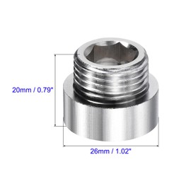 MACHSWON Nickel Plated Brass Pipe Fitting Extension 10mm G1/2 Female to G1/2 Male Thread Reducer Adapter Connector