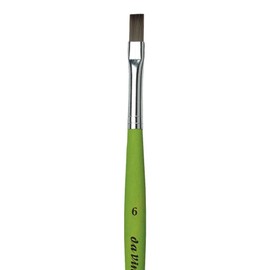Da Vinci 374 Series Flat Brush, Synthetic Fiber, Green, 18.6 x 0.59 x 30 cm