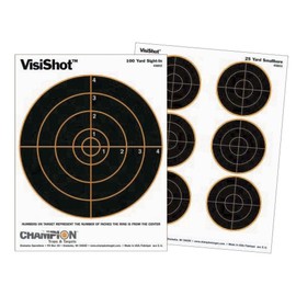 Champion VisiShot Bulls Target - Pack of 10 (8-Inch)