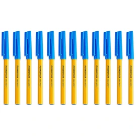STAEDTLER Fine 0.3mm 430 F Stick Ballpoint Pens Writing Pen Smooth - Blue Ink (12)