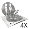 Toilet Sticker - Toilet Sign - Man - Woman -