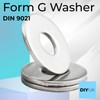 Large Flat Washer M4-4mm (Pack of: 2) Form G Zinc