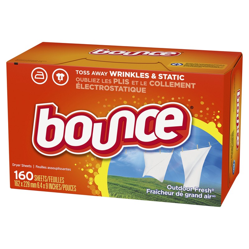 Bounce Fabric Softener Sheets, Orange Outdoor Fresh 160.0 Count