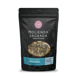 Molienda Sagrada, Té Blanco Jazmín, Infusion con té chino blanco y pétalos de jazmín, 150 gramos