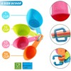 HINMAY Pet Food Scoops Plastic Measuring Cups Set for Dog