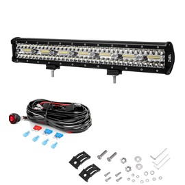 YBYZ - 20 Inch Led Light Bar 240w Triple Row Spotlight And Floodlight Combination Light Bar,Led Off-Road Driving Fog Light 24000lm Truck Light Bar With 12v Wiring Harness Kit, 2 Year Warranty