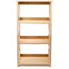 Hedume Bookcase, 3-Tier Open Shelf Bookcase, Small Bamboo Bookshelf, Bamboo