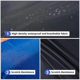 Molebt Pickup Truck Cover Waterproof All Weather, Full Exterior Truck Car Covers Snow Sun Protection, Fit Ford F-150 250 350,Chevy Silverado,GMC Sierra,Dodge RAM 1500 ect (up to 240 inch)