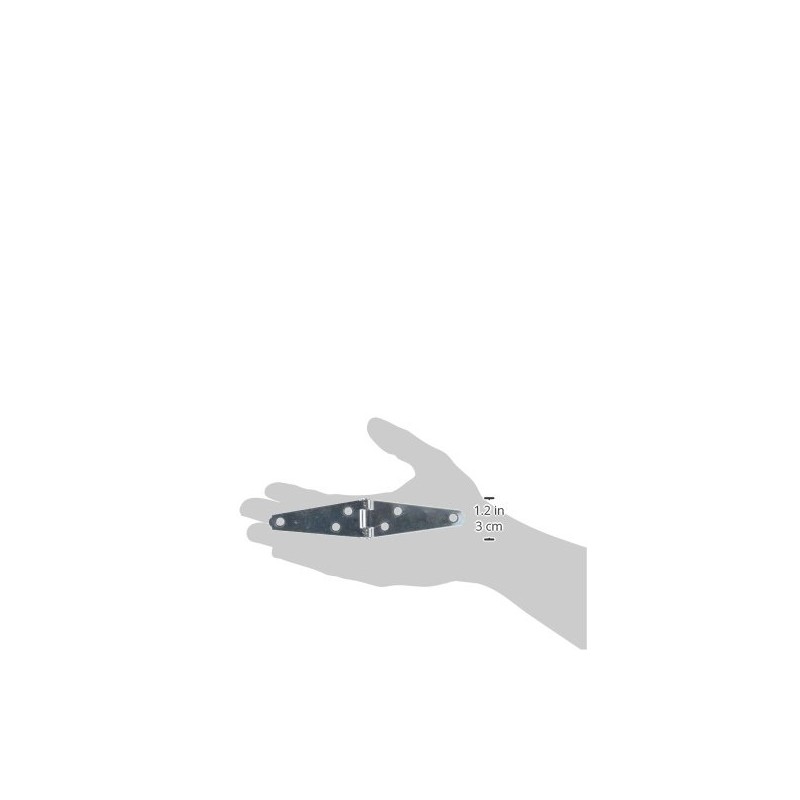 National Hardware N127-431 280BC Light Strap Hinge in Zinc plated