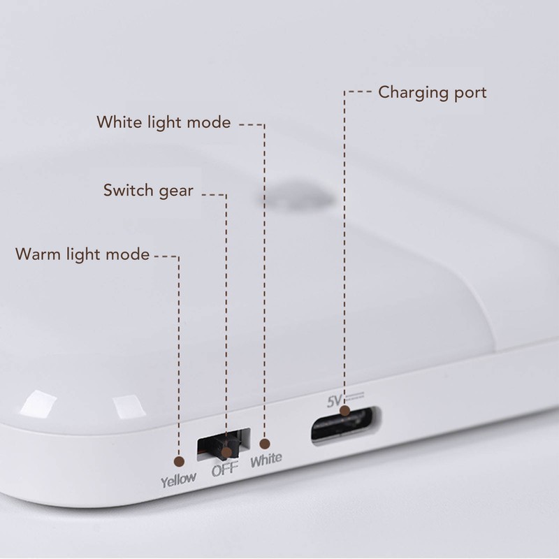 Motion Sensor Dimmable Night Light Two Colors Bedside Induction Lamp