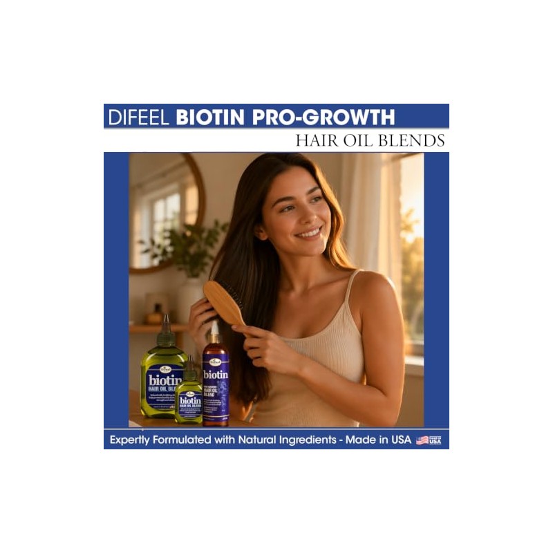Difeel Aceite para el cabello con biotina premium 7.1 oz.