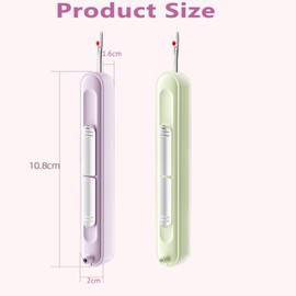 2 Pack Needle Threader Seam Ripper,2 in 1 Threading and Thread Removal Tool,Compact and Portable,for Hand Sewing, Knitting, Cross Stitch, Embroidery and Thread Removal