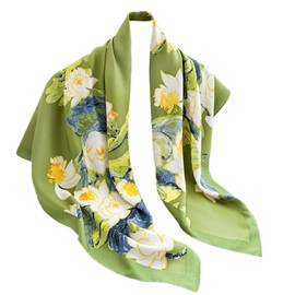 MAIRY Scarfs for Women Gift Satin Scarf Oversized Square Silk Feeling Head Scarf Hair Wrap Scarves Wraps for Sleeping 35 x 35 inches,90163