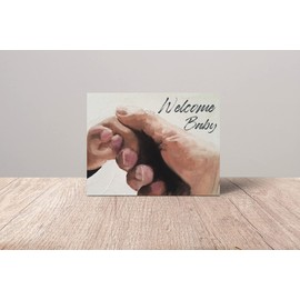 James Coates New Born Baby Congratulations Card Birth for Boy or Girl, A5 Size