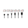 kwb 757290 Router Set, 12 Pieces, (V-Groove Cutter, Groove Cutter